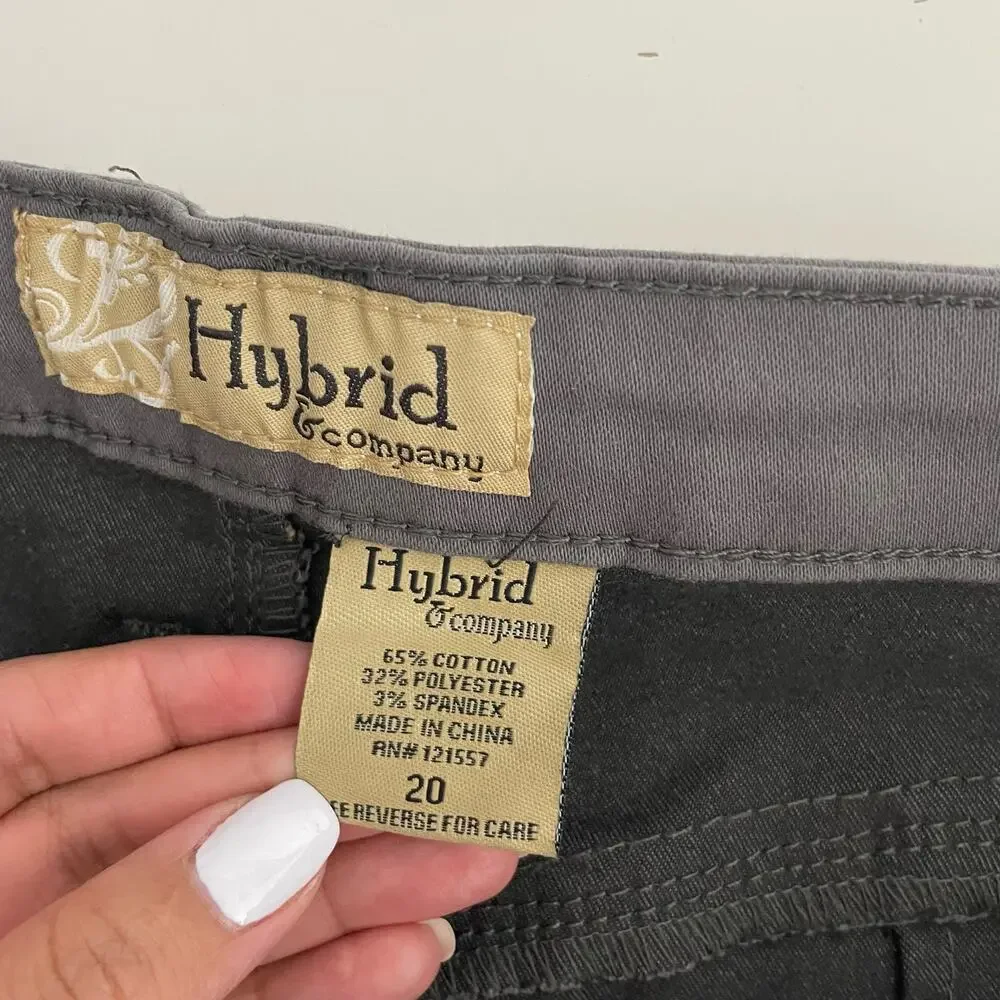 Hybrid & Company High Rise Gray Shorts Size 20